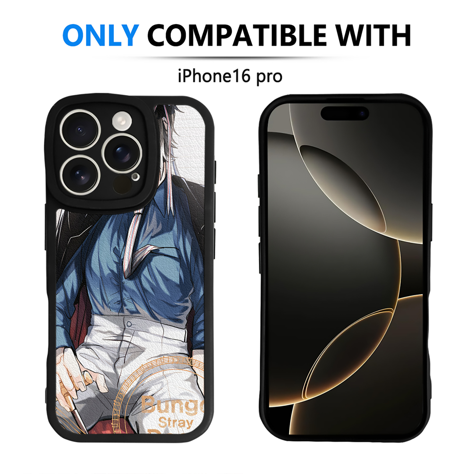 （画像用） 文豪ストレイドッグス Bungo Stray Dogs 【iPhone 16シリーズ対応】シリコンスマホケース（レザー調） 材質：シリコン